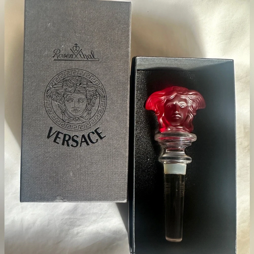 Versace Red and Clear Wine Stopper